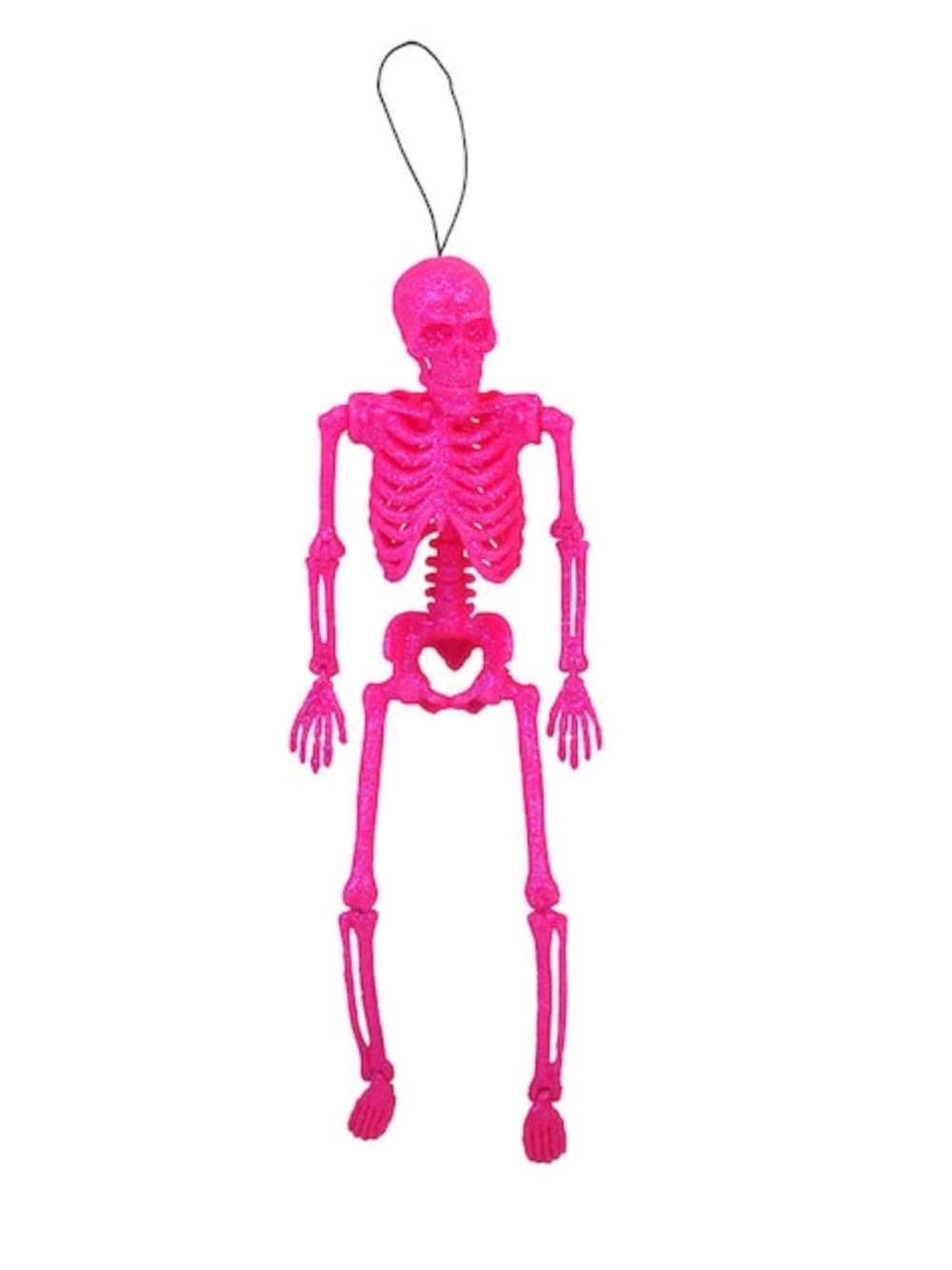 Haunted Living PINK GLITTER 14-inch Tabletop Skeleton Figurines - (SET OF 2)